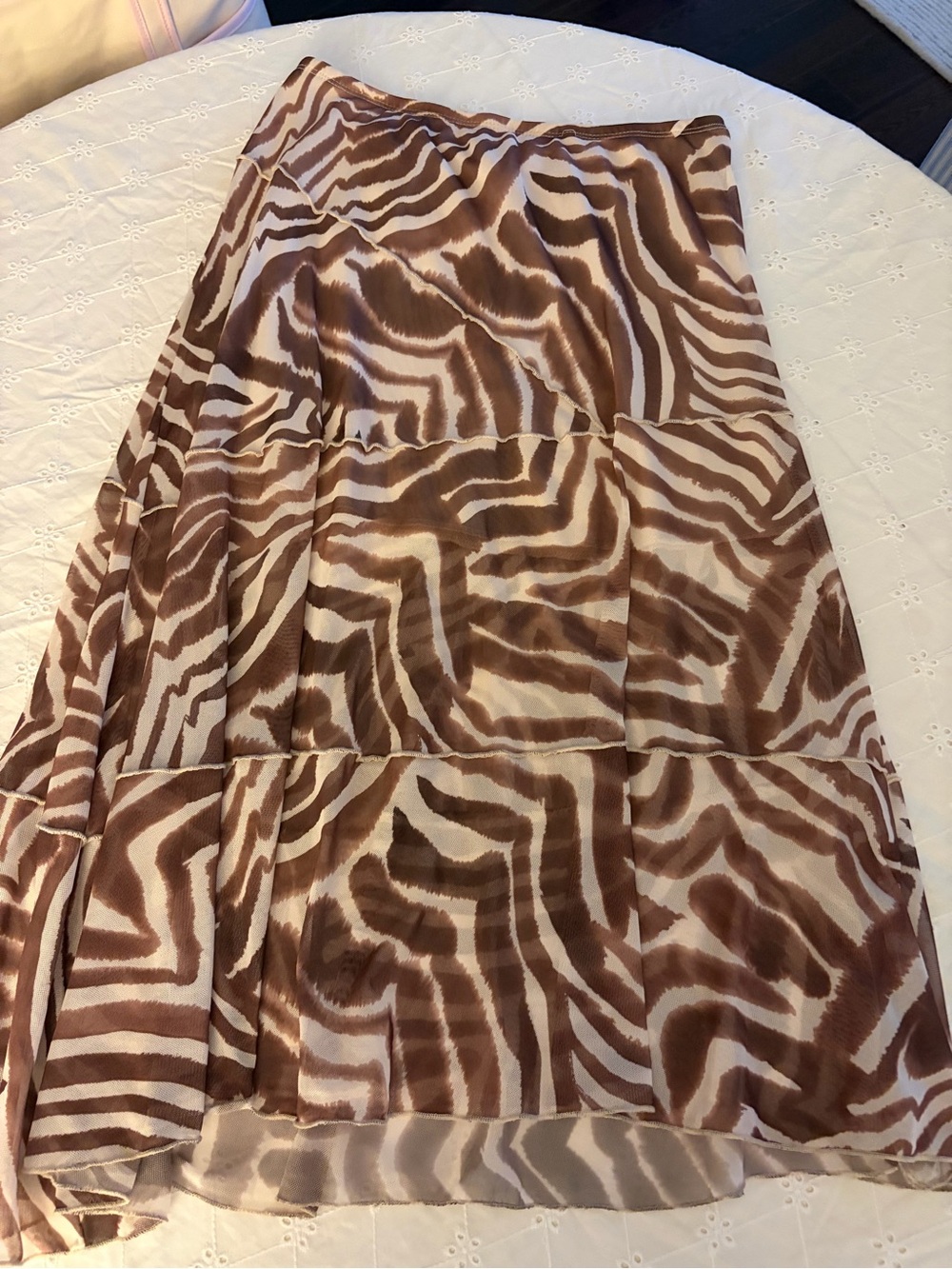 Women’s Brown Zebra Print Skirt